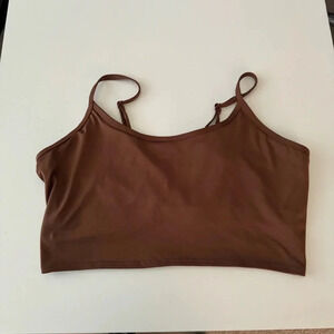 Pink Victoria’s Secret Copped Cami Tank with built in shelf bra Size large